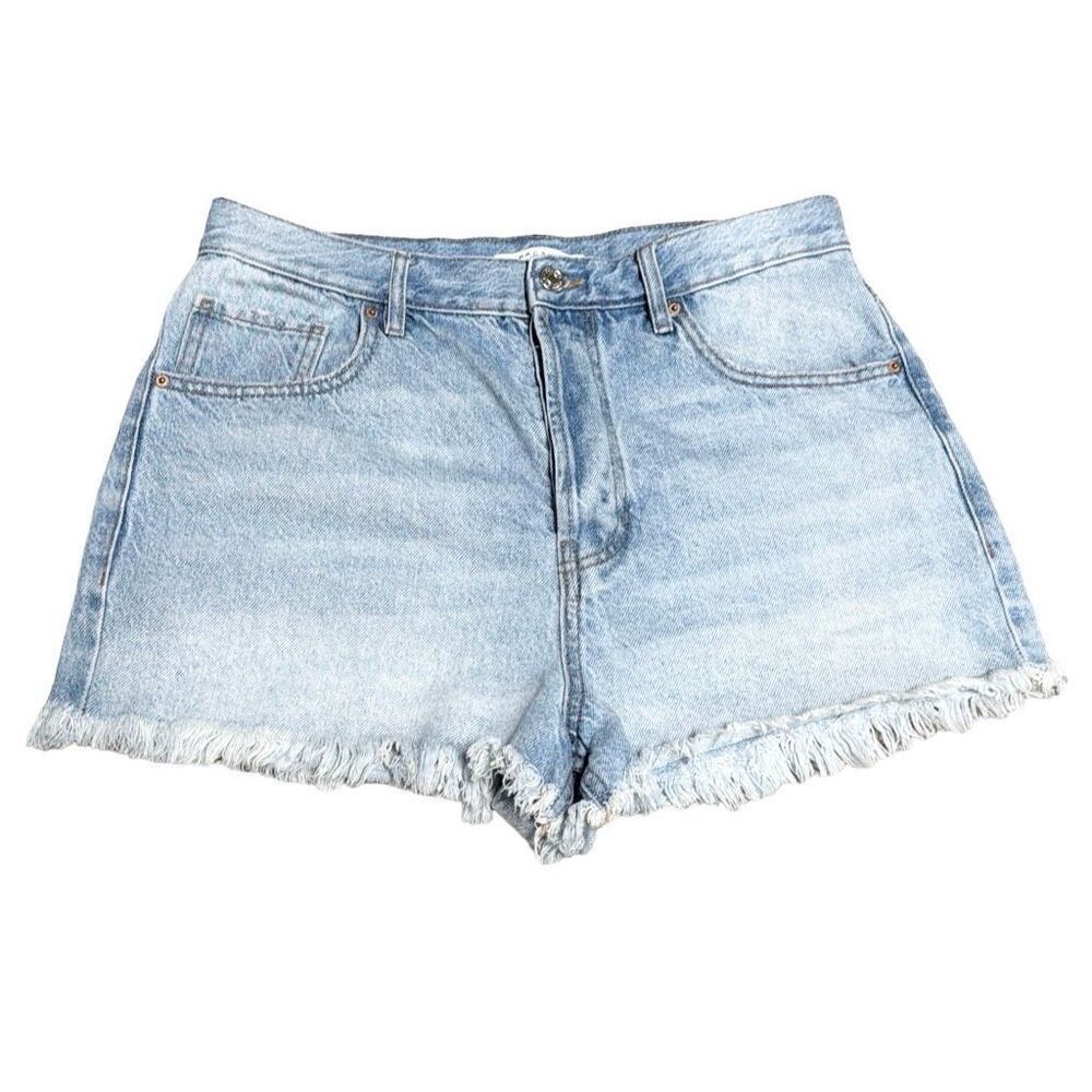 PacSun Vintage High Rise Button Fly Frayed Denim Shorts Size 30 - Picture 1 of 7